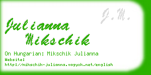 julianna mikschik business card